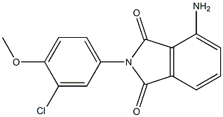 4-amino-2-(3-chloro-4-methoxyphenyl)-2,3-dihydro-1H-isoindole-1,3-dione,,结构式