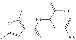 4-amino-2-[(2,5-dimethyl-3-furoyl)amino]-4-oxobutanoic acid 结构式