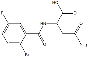 4-amino-2-[(2-bromo-5-fluorobenzoyl)amino]-4-oxobutanoic acid