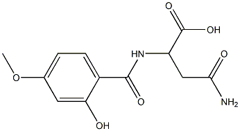 4-amino-2-[(2-hydroxy-4-methoxybenzoyl)amino]-4-oxobutanoic acid