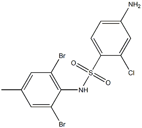 4-amino-2-chloro-N-(2,6-dibromo-4-methylphenyl)benzene-1-sulfonamide Structure