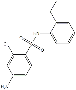 4-amino-2-chloro-N-(2-ethylphenyl)benzene-1-sulfonamide 结构式