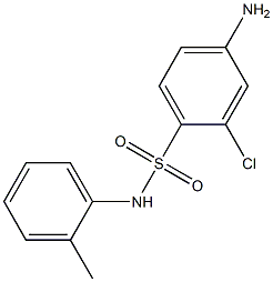 4-amino-2-chloro-N-(2-methylphenyl)benzene-1-sulfonamide 化学構造式