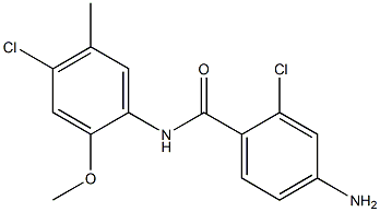 4-amino-2-chloro-N-(4-chloro-2-methoxy-5-methylphenyl)benzamide 化学構造式