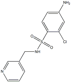 4-amino-2-chloro-N-(pyridin-3-ylmethyl)benzene-1-sulfonamide Struktur