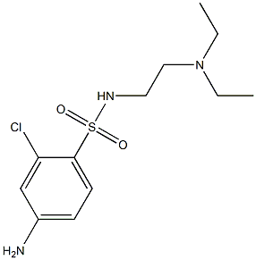 4-amino-2-chloro-N-[2-(diethylamino)ethyl]benzene-1-sulfonamide,,结构式