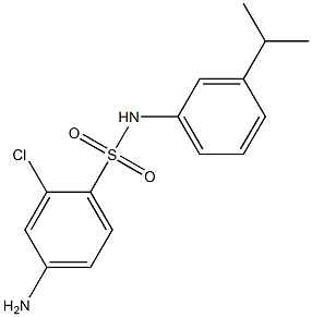 4-amino-2-chloro-N-[3-(propan-2-yl)phenyl]benzene-1-sulfonamide,,结构式