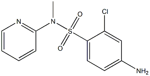 4-amino-2-chloro-N-methyl-N-(pyridin-2-yl)benzene-1-sulfonamide 结构式