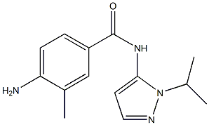 4-amino-3-methyl-N-[1-(propan-2-yl)-1H-pyrazol-5-yl]benzamide Struktur