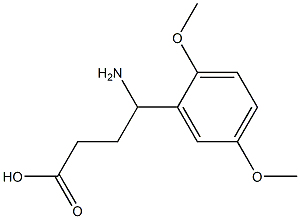 4-amino-4-(2,5-dimethoxyphenyl)butanoic acid,,结构式