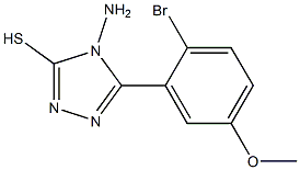 4-amino-5-(2-bromo-5-methoxyphenyl)-4H-1,2,4-triazole-3-thiol,,结构式