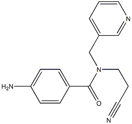 4-amino-N-(2-cyanoethyl)-N-(pyridin-3-ylmethyl)benzamide,,结构式