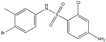 4-amino-N-(4-bromo-3-methylphenyl)-2-chlorobenzene-1-sulfonamide,,结构式