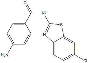 4-amino-N-(6-chloro-1,3-benzothiazol-2-yl)benzamide 结构式