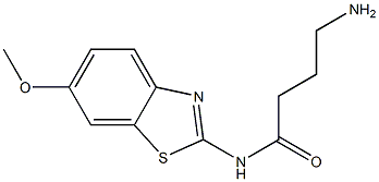 4-amino-N-(6-methoxy-1,3-benzothiazol-2-yl)butanamide Struktur