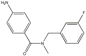 4-amino-N-[(3-fluorophenyl)methyl]-N-methylbenzamide,,结构式