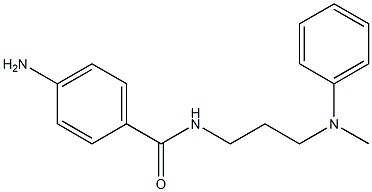 4-amino-N-{3-[methyl(phenyl)amino]propyl}benzamide 结构式