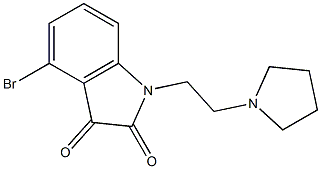  4-bromo-1-[2-(pyrrolidin-1-yl)ethyl]-2,3-dihydro-1H-indole-2,3-dione