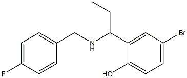 4-bromo-2-(1-{[(4-fluorophenyl)methyl]amino}propyl)phenol,,结构式