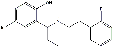 4-bromo-2-(1-{[2-(2-fluorophenyl)ethyl]amino}propyl)phenol 化学構造式