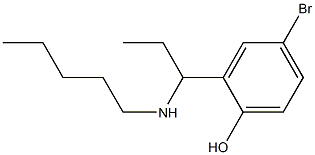 4-bromo-2-[1-(pentylamino)propyl]phenol,,结构式