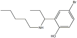 4-bromo-2-[1-(pentylamino)propyl]phenol Structure