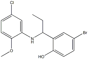 4-bromo-2-{1-[(5-chloro-2-methoxyphenyl)amino]propyl}phenol 结构式