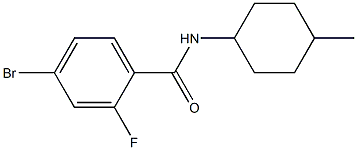 4-bromo-2-fluoro-N-(4-methylcyclohexyl)benzamide 化学構造式