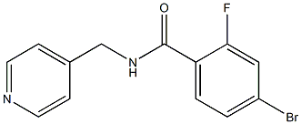 4-bromo-2-fluoro-N-(pyridin-4-ylmethyl)benzamide,,结构式