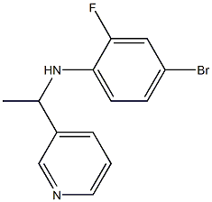 4-bromo-2-fluoro-N-[1-(pyridin-3-yl)ethyl]aniline 化学構造式