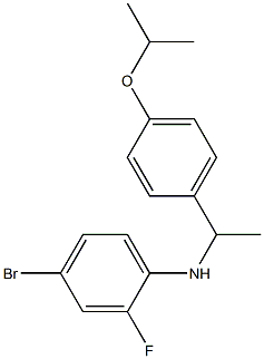 4-bromo-2-fluoro-N-{1-[4-(propan-2-yloxy)phenyl]ethyl}aniline Structure