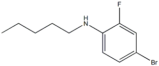 4-bromo-2-fluoro-N-pentylaniline,,结构式