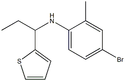 4-bromo-2-methyl-N-[1-(thiophen-2-yl)propyl]aniline,,结构式