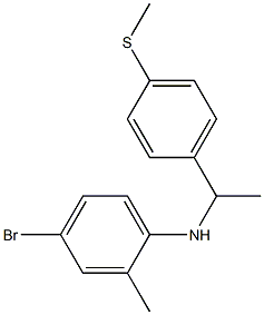 4-bromo-2-methyl-N-{1-[4-(methylsulfanyl)phenyl]ethyl}aniline,,结构式