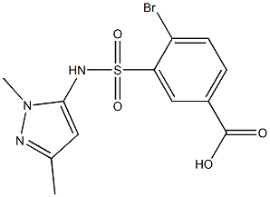 4-bromo-3-[(1,3-dimethyl-1H-pyrazol-5-yl)sulfamoyl]benzoic acid|