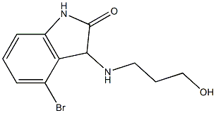 4-bromo-3-[(3-hydroxypropyl)amino]-2,3-dihydro-1H-indol-2-one,,结构式