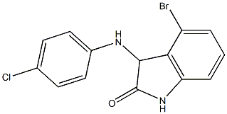 4-bromo-3-[(4-chlorophenyl)amino]-2,3-dihydro-1H-indol-2-one Structure