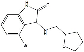4-bromo-3-[(oxolan-2-ylmethyl)amino]-2,3-dihydro-1H-indol-2-one,,结构式