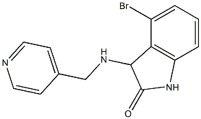  4-bromo-3-[(pyridin-4-ylmethyl)amino]-2,3-dihydro-1H-indol-2-one