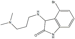 4-bromo-3-{[3-(dimethylamino)propyl]amino}-2,3-dihydro-1H-indol-2-one Struktur