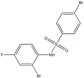 4-bromo-N-(2-bromo-4-fluorophenyl)benzene-1-sulfonamide 化学構造式