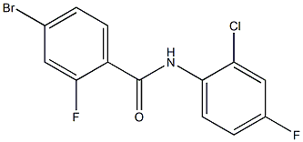 4-bromo-N-(2-chloro-4-fluorophenyl)-2-fluorobenzamide Struktur