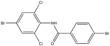 4-bromo-N-(4-bromo-2,6-dichlorophenyl)benzamide 化学構造式