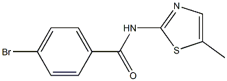 4-bromo-N-(5-methyl-1,3-thiazol-2-yl)benzamide,,结构式