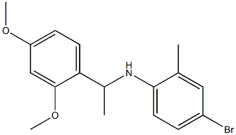 4-bromo-N-[1-(2,4-dimethoxyphenyl)ethyl]-2-methylaniline,,结构式