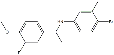 4-bromo-N-[1-(3-fluoro-4-methoxyphenyl)ethyl]-3-methylaniline,,结构式