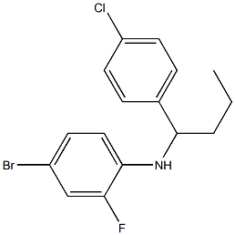 4-bromo-N-[1-(4-chlorophenyl)butyl]-2-fluoroaniline,,结构式