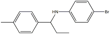 4-bromo-N-[1-(4-methylphenyl)propyl]aniline,,结构式