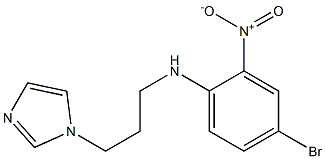 4-bromo-N-[3-(1H-imidazol-1-yl)propyl]-2-nitroaniline,,结构式