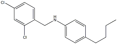 4-butyl-N-[(2,4-dichlorophenyl)methyl]aniline 化学構造式
